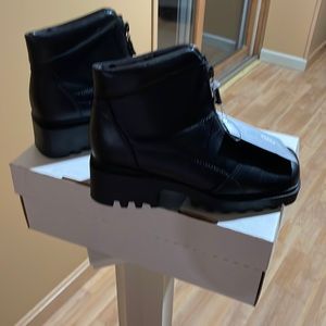 Bogner booties, black leather size 38